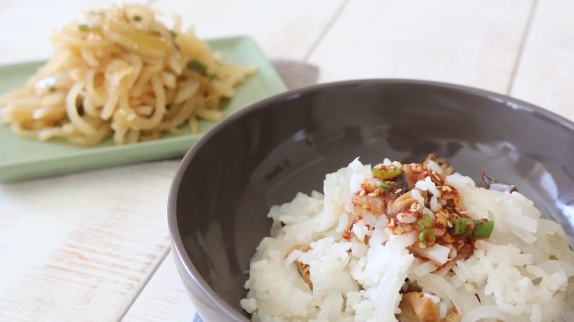 大根ご飯と大根菜